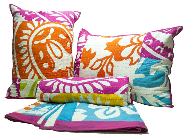 Wild Patchwork Quilt 90X90"